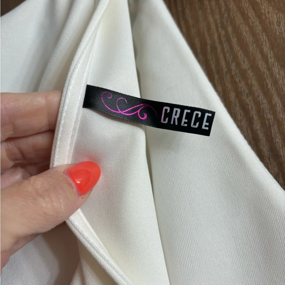 Classy Cream Jumpsuit Pantsuit Large - Picture 8 of 10